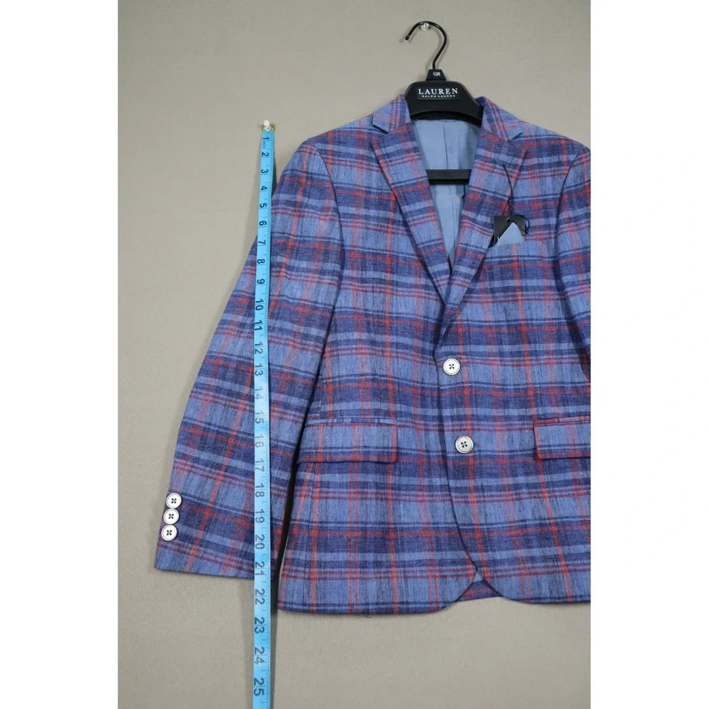 Lauren Ralph Lauren Big Boys Classic Suit Jacket - Navy, Red - Size‎ 10R